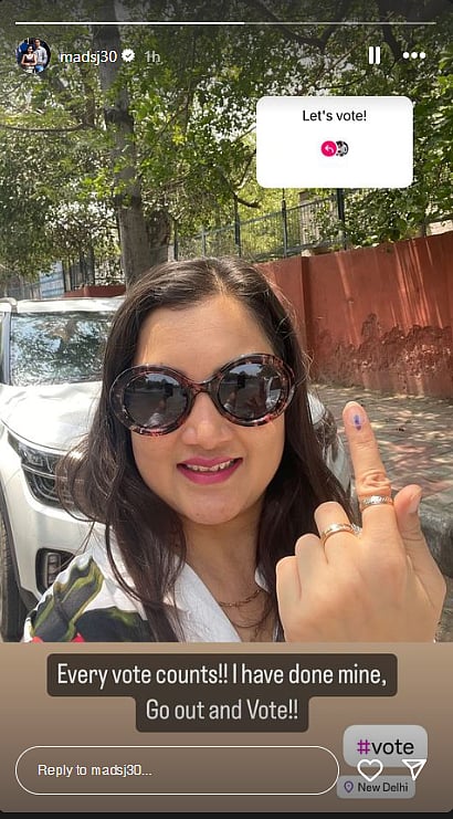 Screengrab of Madhuri Grover post